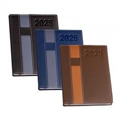 Agenda Diária 2027 Couro Sintético Personalizada