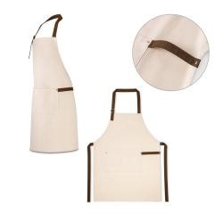 Avental de Algodão 320g com 3 Bolsos Personalizado