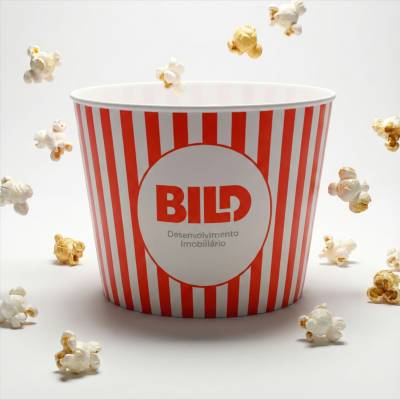 Balde de Pipoca 1 Litros In Mold Label para Brindes