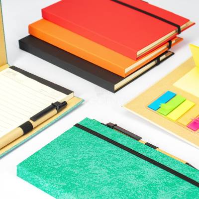 Bloco de Anotações com Caneta e Adesivos Personalizado
