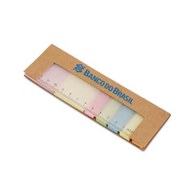 Bloco de Anotações Kraft com Régua Personalizado