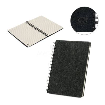 Caderno A5 Capa de Feltro Reciclado Personalizado