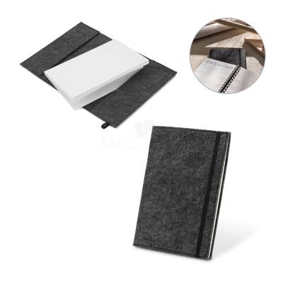 Caderno A5 Capa de Feltro Reciclado Personalizado