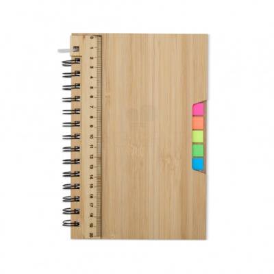 Caderno A5 Capa Dura de Bambu Personalizado