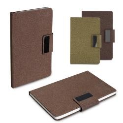 Caderno A5 Com Capa Em Pu e Fibra de Café Personalizado