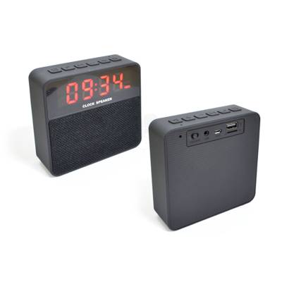 Caixa de Som Bluetooth com Relógio Digital e Funções de Alarme Personalizada
