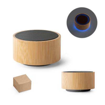 Caixa de Som Bluetooth em Bambu Personalizada