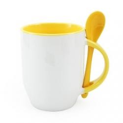 Caneca de Porcelana 325 Ml Com Colher Personalizada