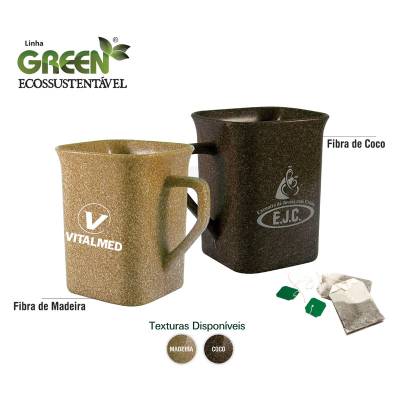 Caneca Ecológica Quadrada 250ml Personalizada