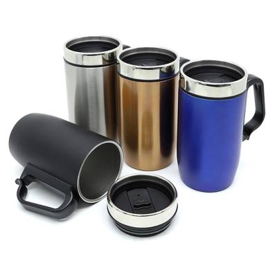 Caneca Térmica de Metal 275 ml com Tampa e Alça Personalizada