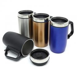 Caneca Térmica de Metal 275 Ml Com Tampa e Alça Personalizada