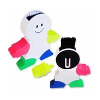 Caneta Marca Texto 4 Cores Formato Boneco Personalizada