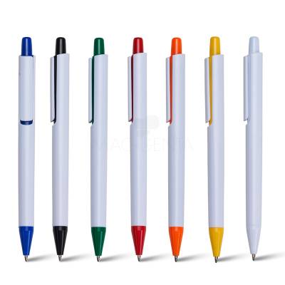 Caneta Plástica com Click Personalizada