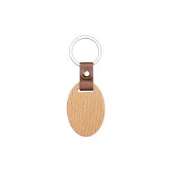 Chaveiro de Madeira Oval Personalizado