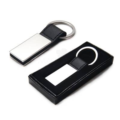 Chaveiro de Metal e Couro Personalizado