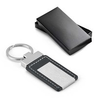 Chaveiro de Metal e Couro Sintético Personalizado