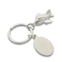 Chaveiro Metal Avião 70mm Personalizado