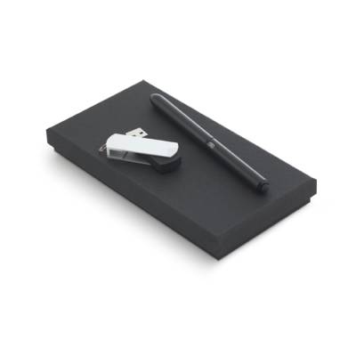 Conjunto Caneta Esferográfica com Pen Drive 8GB Personalizado
