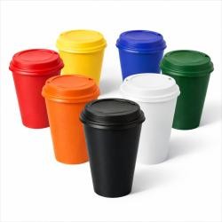 Copo Plástico Com Tampa de Café 450ml Personalizado