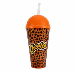 Copo Plástico Com Tampa e Canudo 550ml Personalizado