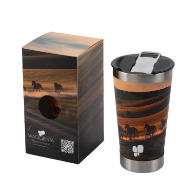 Copo Térmico Inox 500ml com Abridor Personalizado