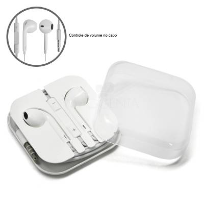 Fone de Ouvido com Microfone e Estojo Personalizado
