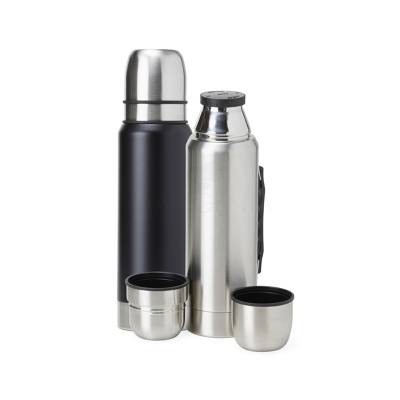 Garrafa Térmica Inox 1L com Alça e 2 Copos Personalizada