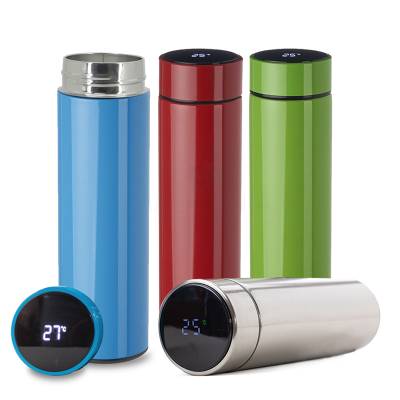 Garrafa Térmica Inox 450ml com Termômetro Digital Personalizada