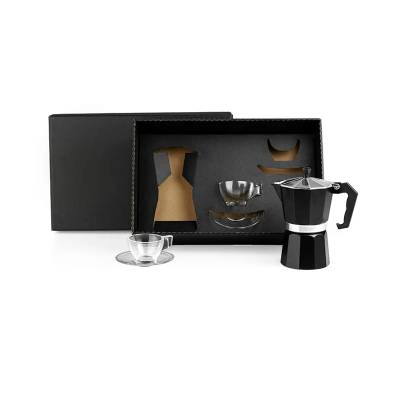 Kit Café 5 Peças com Cafeteira Italiana Personalizado