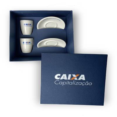 Kit Café 5 Peças em Porcelana Personalizado