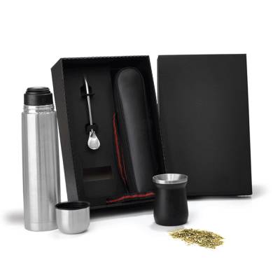 Kit Chimarrão e Tereré com Garrafa Térmica Inox 1L Personalizado