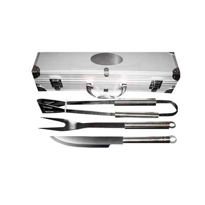 Kit Churrasco 3 Peças com Cabo de Metal Personalizado