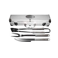 Kit Churrasco 3 Peças Com Cabo de Metal Personalizado