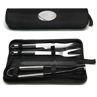 Kit Churrasco 3 Peças Em Inox Personalizado