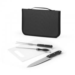 Kit Churrasco 4 Peças Com Estojo Em Nylon Personalizado