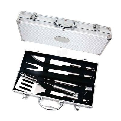 Kit Churrasco 4 Peças em Maleta de Alumínio Personalizado