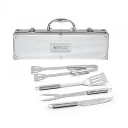 Kit Churrasco 4 Peças Em Maleta de Alumínio Personalizado