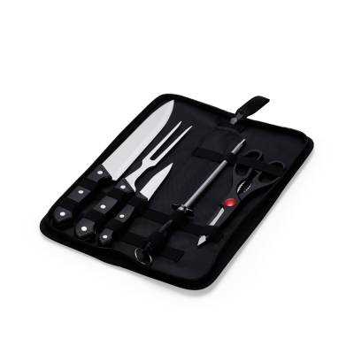Kit Churrasco 5 Peças Inox com Estojo Personalizado