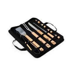 Kit Churrasco 9 Peças Com Estojo Personalizado
