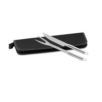 Kit Churrasco com Faca e Garfo Inox Personalizado