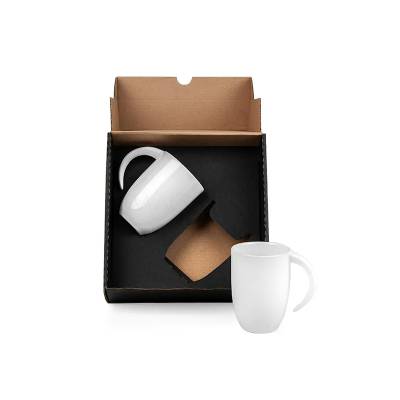 Kit com 2 Canecas de Cerâmica 350ml Personalizado