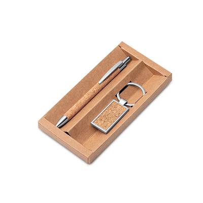 Kit Conjunto de Chaveiro e Caneta Ecológico Personalizado.