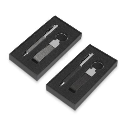 Kit Escritório com Caneta e Chaveiro Personalizado