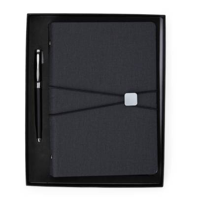 Kit Executivo com Caderno Fichário e Caneta Personalizado