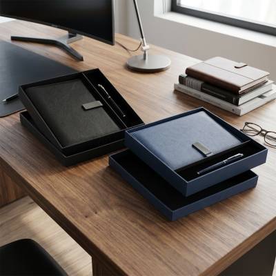 Kit Executivo com Caderno Fichário e Caneta Personalizado