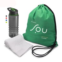 Kit Fitness Com Squeeze e Toalha Personalizado