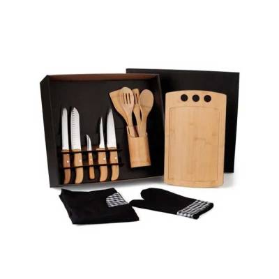Kit Gourmet 13 Peças em Bambu Personalizado
