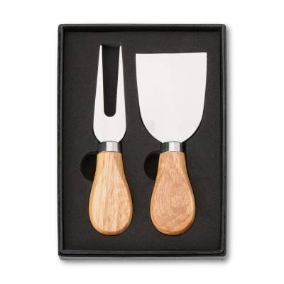 Kit Queijo 2 Peças com Garfo e Espátula Personalizado