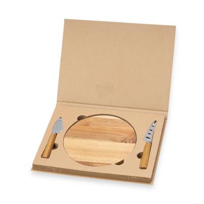 Kit Queijo 3 Peças em Estojo Kraft Personalizado