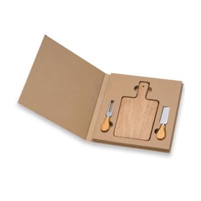 Kit Queijo 3 Peças em Estojo Kraft Personalizado